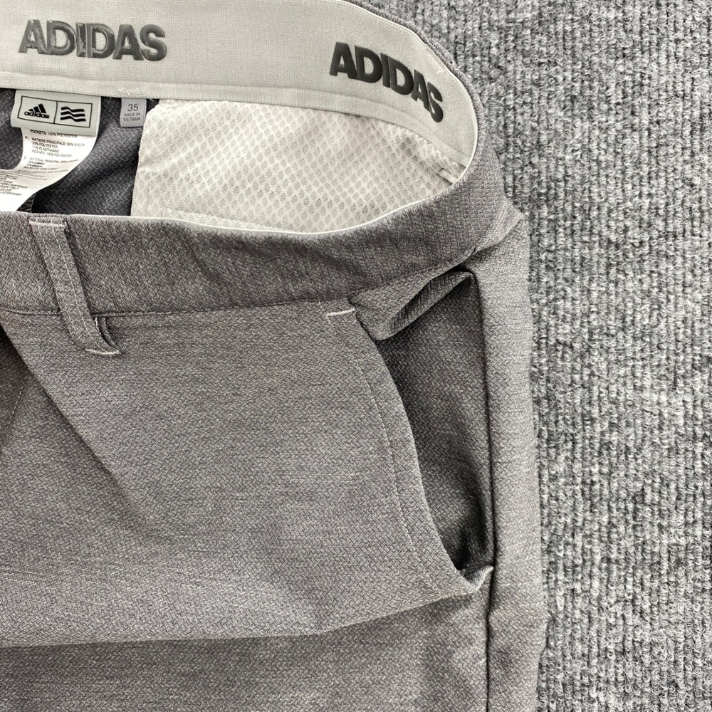 Adidas Golf Shorts Mens 35 Gray Textured Performance Athletic Country Club - Picture 8 of 11